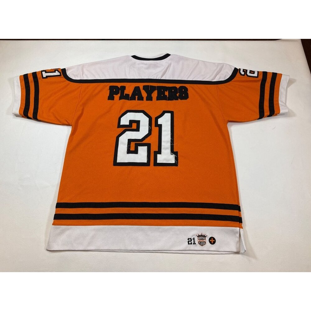 Vintage New York Players 21 XL Orange Jersey Sports Design Polyester (LL285) - Picture 8 of 8